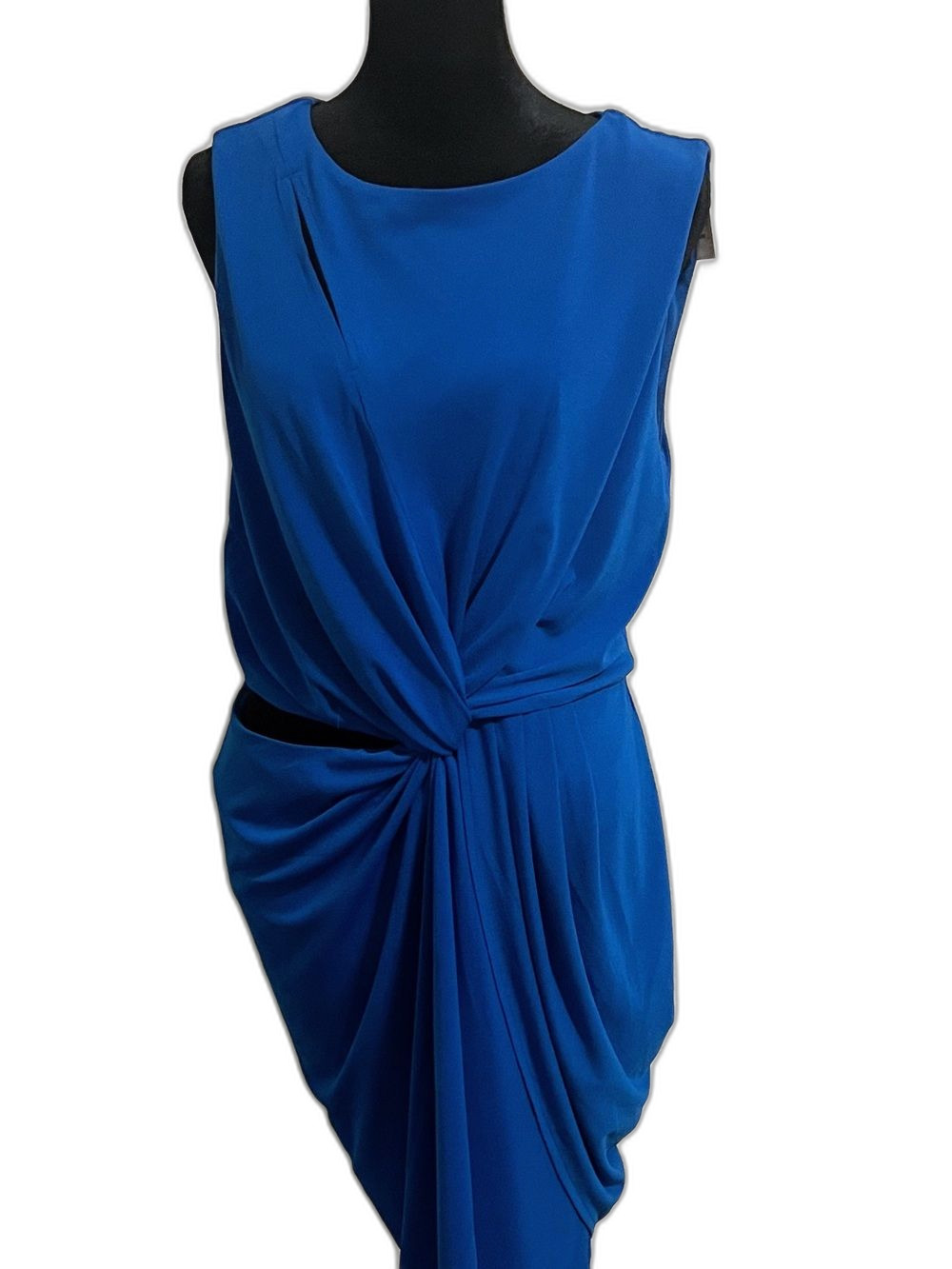 Gabrielle Union NY&C Blue Side Cutout Draped Dress M NWT